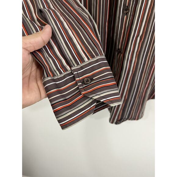 Etro Milano Stripe Button Down Dress Shirt 40 Quiet Luxury Old Money Preppy Club - Picture 2 of 14